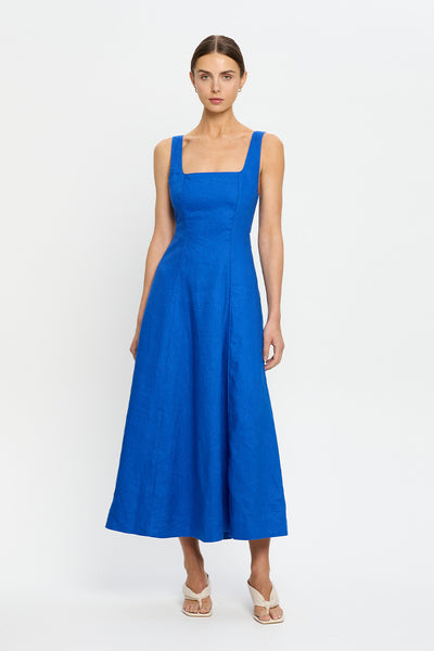KIVARI - ELISE MIDI DRESS - COBALT BLUE - PERTH BOUTIQUE - AUSTRALIAN BOUTIQUE - WA BOUTIQUE - INTERNATIONAL SHIPPING - USA SHIPPING - PERTH STORES - PERTH STORE - AUSTRALIA - WA - WESTER AUSTRALIA - WOMENS FASHION - FASHION - CLOTHING - WA STOCKIST - PERTH STOCKIST - AUSTRALIAN STOCKIST - STOCKIST