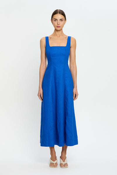 KIVARI - ELISE MIDI DRESS - COBALT BLUE - PERTH BOUTIQUE - AUSTRALIAN BOUTIQUE - WA BOUTIQUE - INTERNATIONAL SHIPPING - USA SHIPPING - PERTH STORES - PERTH STORE - AUSTRALIA - WA - WESTER AUSTRALIA - WOMENS FASHION - FASHION - CLOTHING - WA STOCKIST - PERTH STOCKIST - AUSTRALIAN STOCKIST - STOCKIST