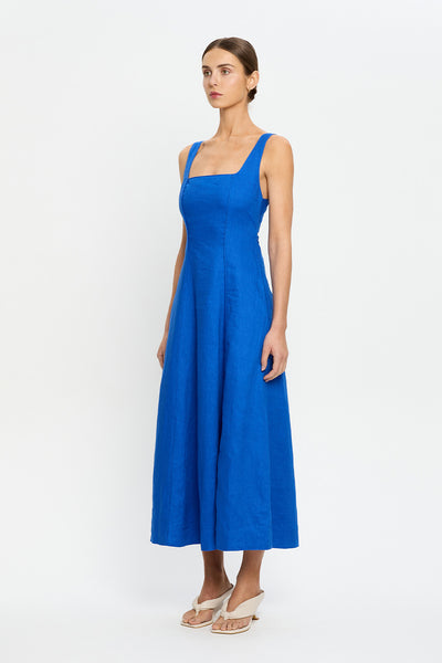 KIVARI - ELISE MIDI DRESS - COBALT BLUE - PERTH BOUTIQUE - AUSTRALIAN BOUTIQUE - WA BOUTIQUE - INTERNATIONAL SHIPPING - USA SHIPPING - PERTH STORES - PERTH STORE - AUSTRALIA - WA - WESTER AUSTRALIA - WOMENS FASHION - FASHION - CLOTHING - WA STOCKIST - PERTH STOCKIST - AUSTRALIAN STOCKIST - STOCKIST