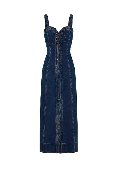 KIVARI - JOELLE DENIM DRESS - AZURE - PERTH STOCKIST - AUSTRALIAN STOCKIST - WA STOCKIST - AUSTRALIA STOCKIST - AUS STOCKIST - PERTH BOUTIQUE - WA BOUTIQUE - AUS BOUTIQUE - AUSTRALIA BOUTIQUE