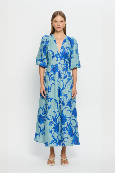 KIVARI - JUNIPER MAXI DRESS - COBALT BLUE GREEN - PERTH BOUTIQUE - AUSTRALIAN BOUTIQUE - WA BOUTIQUE - INTERNATIONAL SHIPPING - USA SHIPPING - PERTH STORES - PERTH STORE - AUSTRALIA - WA - WESTER AUSTRALIA - WOMENS FASHION - FASHION - CLOTHING - WA STOCKIST - PERTH STOCKIST - AUSTRALIAN STOCKIST - STOCKIST