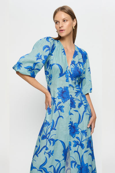 KIVARI - JUNIPER MAXI DRESS - COBALT BLUE GREEN - PERTH BOUTIQUE - AUSTRALIAN BOUTIQUE - WA BOUTIQUE - INTERNATIONAL SHIPPING - USA SHIPPING - PERTH STORES - PERTH STORE - AUSTRALIA - WA - WESTER AUSTRALIA - WOMENS FASHION - FASHION - CLOTHING - WA STOCKIST - PERTH STOCKIST - AUSTRALIAN STOCKIST - STOCKIST