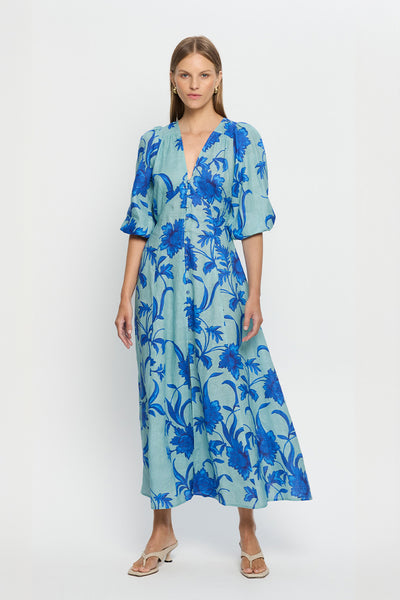 KIVARI - JUNIPER MAXI DRESS - COBALT BLUE GREEN - PERTH BOUTIQUE - AUSTRALIAN BOUTIQUE - WA BOUTIQUE - INTERNATIONAL SHIPPING - USA SHIPPING - PERTH STORES - PERTH STORE - AUSTRALIA - WA - WESTER AUSTRALIA - WOMENS FASHION - FASHION - CLOTHING - WA STOCKIST - PERTH STOCKIST - AUSTRALIAN STOCKIST - STOCKIST