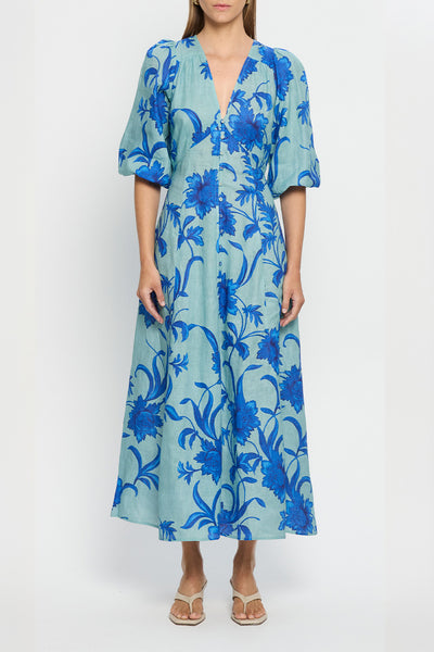 KIVARI - JUNIPER MAXI DRESS - COBALT BLUE GREEN - PERTH BOUTIQUE - AUSTRALIAN BOUTIQUE - WA BOUTIQUE - INTERNATIONAL SHIPPING - USA SHIPPING - PERTH STORES - PERTH STORE - AUSTRALIA - WA - WESTER AUSTRALIA - WOMENS FASHION - FASHION - CLOTHING - WA STOCKIST - PERTH STOCKIST - AUSTRALIAN STOCKIST - STOCKIST