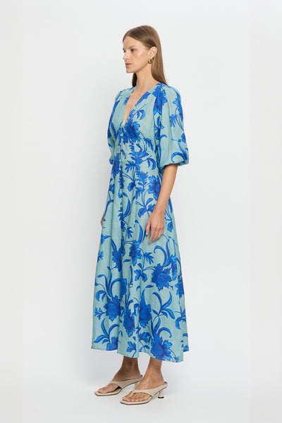 KIVARI - JUNIPER MAXI DRESS - COBALT BLUE GREEN - PERTH BOUTIQUE - AUSTRALIAN BOUTIQUE - WA BOUTIQUE - INTERNATIONAL SHIPPING - USA SHIPPING - PERTH STORES - PERTH STORE - AUSTRALIA - WA - WESTER AUSTRALIA - WOMENS FASHION - FASHION - CLOTHING - WA STOCKIST - PERTH STOCKIST - AUSTRALIAN STOCKIST - STOCKIST