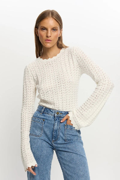 KIVARI - LOGAN KNIT TOP - CREAM - PERTH STOCKIST - AUSTRALIAN STOCKIST - WA STOCKIST - AUSTRALIA STOCKIST - AUS STOCKIST - PERTH BOUTIQUE - WA BOUTIQUE - AUS BOUTIQUE - AUSTRALIA BOUTIQUE