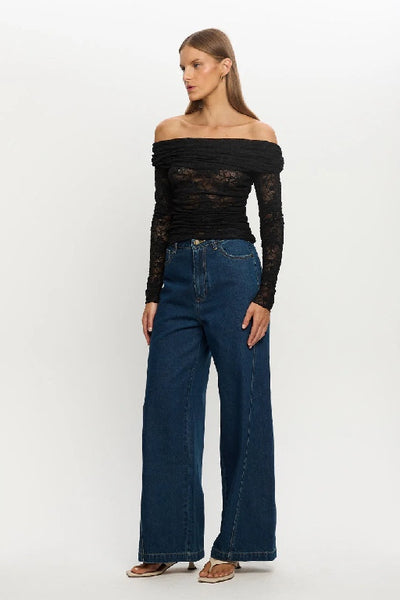 KIVARI - MARIE LACE TOP - BLACK - PERTH STOCKIST - AUSTRALIAN STOCKIST - WA STOCKIST - AUSTRALIA STOCKIST - AUS STOCKIST - PERTH BOUTIQUE - WA BOUTIQUE - AUS BOUTIQUE - AUSTRALIA BOUTIQUE