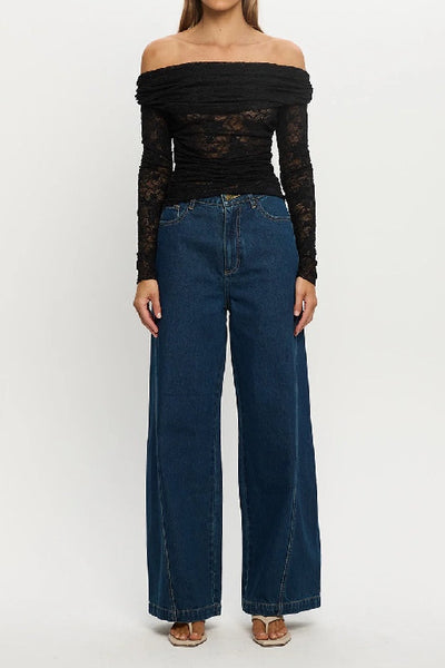 KIVARI - MARIE LACE TOP - BLACK - PERTH STOCKIST - AUSTRALIAN STOCKIST - WA STOCKIST - AUSTRALIA STOCKIST - AUS STOCKIST - PERTH BOUTIQUE - WA BOUTIQUE - AUS BOUTIQUE - AUSTRALIA BOUTIQUE