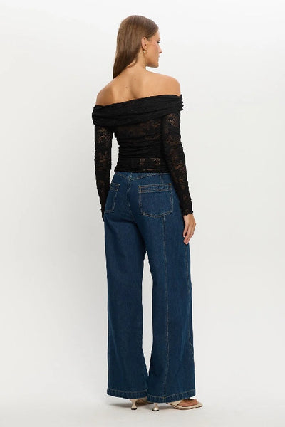 KIVARI - MARIE LACE TOP - BLACK - PERTH STOCKIST - AUSTRALIAN STOCKIST - WA STOCKIST - AUSTRALIA STOCKIST - AUS STOCKIST - PERTH BOUTIQUE - WA BOUTIQUE - AUS BOUTIQUE - AUSTRALIA BOUTIQUE