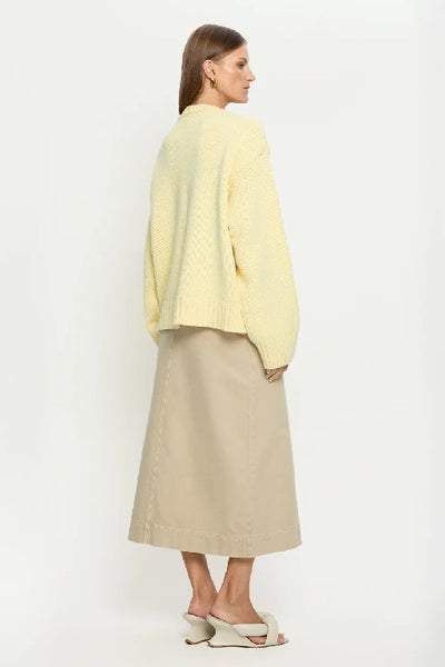 KIVARI - ODETTE CREW NECK JUMPER - BUTTER - PERTH BOUTIQUE - AUSTRALIAN BOUTIQUE - WA BOUTIQUE - INTERNATIONAL SHIPPING - USA SHIPPING - PERTH STORES - PERTH STORE - AUSTRALIA - WA - WESTER AUSTRALIA - WOMENS FASHION - FASHION - CLOTHING - WA STOCKIST - PERTH STOCKIST - AUSTRALIAN STOCKIST - STOCKIST