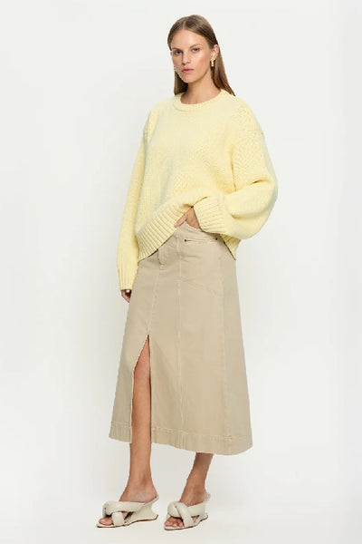 KIVARI - ODETTE CREW NECK JUMPER - BUTTER - PERTH BOUTIQUE - AUSTRALIAN BOUTIQUE - WA BOUTIQUE - INTERNATIONAL SHIPPING - USA SHIPPING - PERTH STORES - PERTH STORE - AUSTRALIA - WA - WESTER AUSTRALIA - WOMENS FASHION - FASHION - CLOTHING - WA STOCKIST - PERTH STOCKIST - AUSTRALIAN STOCKIST - STOCKIST