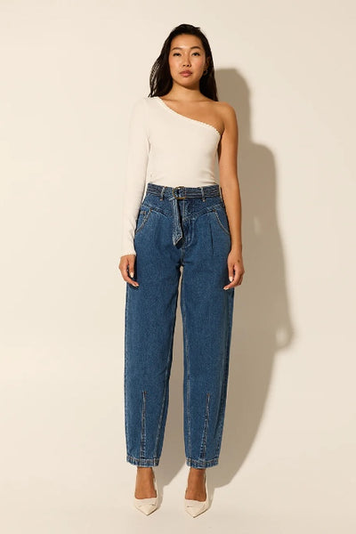 KIVARI - TALLULAH ONE SHOULDER TOP - IVORY