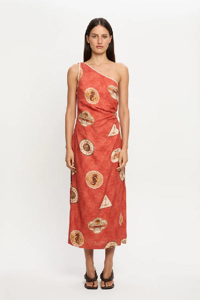 KIVARI - VACANZA MIDI DRESS - RED - PERTH BOUTIQUE - AUSTRALIAN BOUTIQUE - WA BOUTIQUE - INTERNATIONAL SHIPPING - USA SHIPPING - PERTH STORES - PERTH STORE - AUSTRALIA - WA - WESTER AUSTRALIA - WOMENS FASHION - FASHION - CLOTHING - WA STOCKIST - PERTH STOCKIST - AUSTRALIAN STOCKIST - STOCKIST