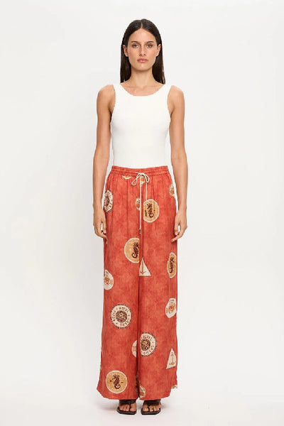 KIVARI - VACANZA PANT - RED - PERTH BOUTIQUE - AUSTRALIAN BOUTIQUE - WA BOUTIQUE - INTERNATIONAL SHIPPING - USA SHIPPING - PERTH STORES - PERTH STORE - AUSTRALIA - WA - WESTER AUSTRALIA - WOMENS FASHION - FASHION - CLOTHING - WA STOCKIST - PERTH STOCKIST - AUSTRALIAN STOCKIST - STOCKIST