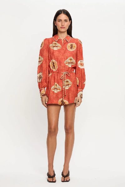 KIVARI - VACANZA PLAYSUIT - RED - PERTH BOUTIQUE - AUSTRALIAN BOUTIQUE - WA BOUTIQUE - INTERNATIONAL SHIPPING - USA SHIPPING - PERTH STORES - PERTH STORE - AUSTRALIA - WA - WESTER AUSTRALIA - WOMENS FASHION - FASHION - CLOTHING - WA STOCKIST - PERTH STOCKIST - AUSTRALIAN STOCKIST - STOCKIST