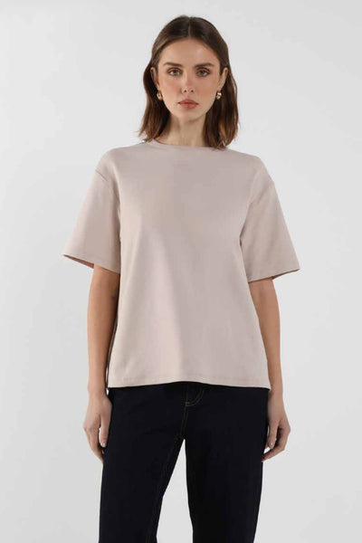 MADISON THE LABEL - BOYFRIEND T-SHIRT - OAT