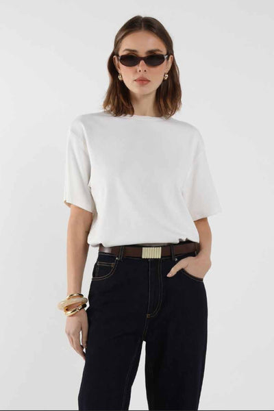 MADISON THE LABEL - BOYFRIEND T-SHIRT - WHITE