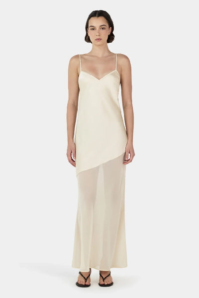 OWNLEY - ALIZE MIDI DRESS - BUTTERCREAM - PERTH STOCKIST - AUSTRALIAN STOCKIST - WA STOCKIST - AUSTRALIA STOCKIST - AUS STOCKIST - PERTH BOUTIQUE - WA BOUTIQUE - AUS BOUTIQUE - AUSTRALIA BOUTIQUE