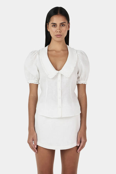 OWNLEY - IZZY LINEN SHIRT - IVORY - PERTH BOUTIQUE - AUSTRALIAN BOUTIQUE - WA BOUTIQUE - INTERNATIONAL SHIPPING - USA SHIPPING - PERTH STORES - PERTH STORE - AUSTRALIA - WA - WESTER AUSTRALIA - WOMENS FASHION - FASHION - CLOTHING - WA STOCKIST - PERTH STOCKIST - AUSTRALIAN STOCKIST - STOCKIST