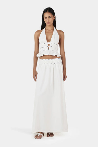 OWNLEY - MAVIS STUDDED TOP - IVORY - PERTH BOUTIQUE - AUSTRALIAN BOUTIQUE - WA BOUTIQUE - INTERNATIONAL SHIPPING - USA SHIPPING - PERTH STORES - PERTH STORE - AUSTRALIA - WA - WESTER AUSTRALIA - WOMENS FASHION - FASHION - CLOTHING - WA STOCKIST - PERTH STOCKIST - AUSTRALIAN STOCKIST - STOCKIST