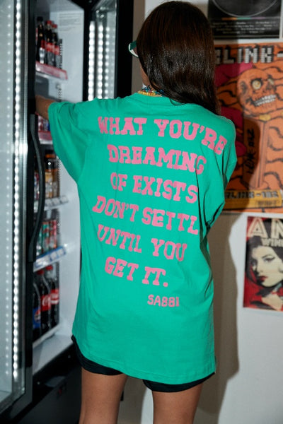 SABBI - THE VERY OVERSIZED SELF LOVE CLUB TEE - GREEN - PERTH BOUTIQUE - AUSTRALIAN BOUTIQUE - WA BOUTIQUE - INTERNATIONAL SHIPPING - USA SHIPPING - PERTH STORES - PERTH STORE - AUSTRALIA - WA - WESTER AUSTRALIA - WOMENS FASHION - FASHION - CLOTHING - WA STOCKIST - PERTH STOCKIST - AUSTRALIAN STOCKIST - STOCKIST