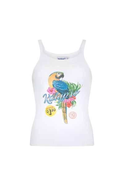 SEA STREET - KALYSPO SINGLET - WHITE - PERTH BOUTIQUE - AUSTRALIAN BOUTIQUE - WA BOUTIQUE - INTERNATIONAL SHIPPING - USA SHIPPING - PERTH STORES - PERTH STORE - AUSTRALIA - WA - WESTER AUSTRALIA - WOMENS FASHION - FASHION - CLOTHING - WA STOCKIST - PERTH STOCKIST - AUSTRALIAN STOCKIST - STOCKIST