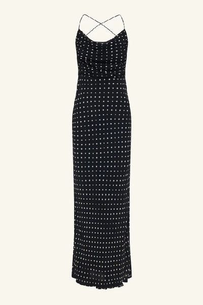 SHONA JOY - HOUSTON LACE BACK MAXI DRESS - NOIR POLKA - PERTH BOUTIQUE - AUSTRALIAN BOUTIQUE - WA BOUTIQUE - INTERNATIONAL SHIPPING - USA SHIPPING - PERTH STORES - PERTH STORE - AUSTRALIA - WA - WESTER AUSTRALIA - WOMENS FASHION - FASHION - CLOTHING - WA STOCKIST - PERTH STOCKIST - AUSTRALIAN STOCKIST - STOCKIST