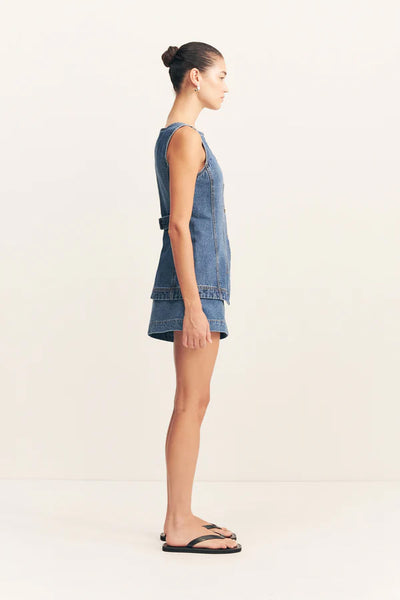 SHONA JOY - RAQUEL VEST - VINTAGE BLUE - PERTH BOUTIQUE - AUSTRALIAN BOUTIQUE - WA BOUTIQUE - INTERNATIONAL SHIPPING - USA SHIPPING - PERTH STORES - PERTH STORE - AUSTRALIA - WA - WESTER AUSTRALIA - WOMENS FASHION - FASHION - CLOTHING - WA STOCKIST - PERTH STOCKIST - AUSTRALIAN STOCKIST - STOCKIST