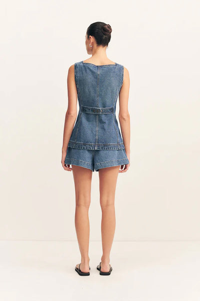 SHONA JOY - RAQUEL VEST - VINTAGE BLUE - PERTH BOUTIQUE - AUSTRALIAN BOUTIQUE - WA BOUTIQUE - INTERNATIONAL SHIPPING - USA SHIPPING - PERTH STORES - PERTH STORE - AUSTRALIA - WA - WESTER AUSTRALIA - WOMENS FASHION - FASHION - CLOTHING - WA STOCKIST - PERTH STOCKIST - AUSTRALIAN STOCKIST - STOCKIST