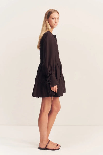 SHONA JOY - CELESTE TIERED MINI DRESS - GANACHE - PERTH STOCKIST - AUSTRALIAN STOCKIST - WA STOCKIST - AUSTRALIA STOCKIST - AUS STOCKIST - PERTH BOUTIQUE - WA BOUTIQUE - AUS BOUTIQUE - AUSTRALIA BOUTIQUE