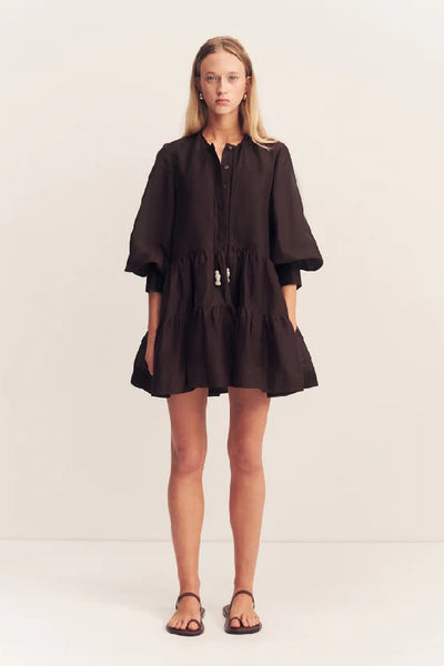 SHONA JOY - CELESTE TIERED MINI DRESS - GANACHE - PERTH STOCKIST - AUSTRALIAN STOCKIST - WA STOCKIST - AUSTRALIA STOCKIST - AUS STOCKIST - PERTH BOUTIQUE - WA BOUTIQUE - AUS BOUTIQUE - AUSTRALIA BOUTIQUE