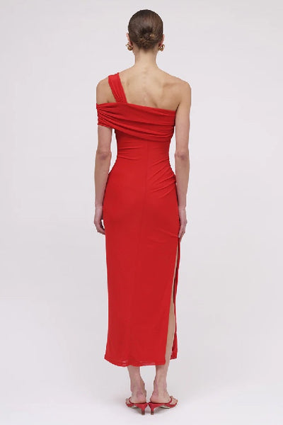 SUBOO - CHRISTY OFF SHOULDER MAXI - RED - PERTH STOCKIST - AUSTRALIAN STOCKIST - WA STOCKIST - AUSTRALIA STOCKIST - AUS STOCKIST - PERTH BOUTIQUE - WA BOUTIQUE - AUS BOUTIQUE - AUSTRALIA BOUTIQUE