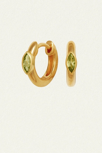 TEMPLE OF THE SUN - CHRYSALIS EARRINGS PERIDOT - GOLD