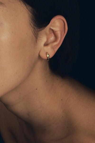 TEMPLE OF THE SUN - CHRYSALIS EARRINGS PERIDOT - GOLD - PERTH STOCKIST