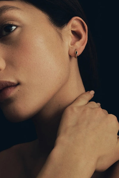 TEMPLE OF THE SUN - CHRYSALIS EARRINGS SAPPHIRE - GOLD