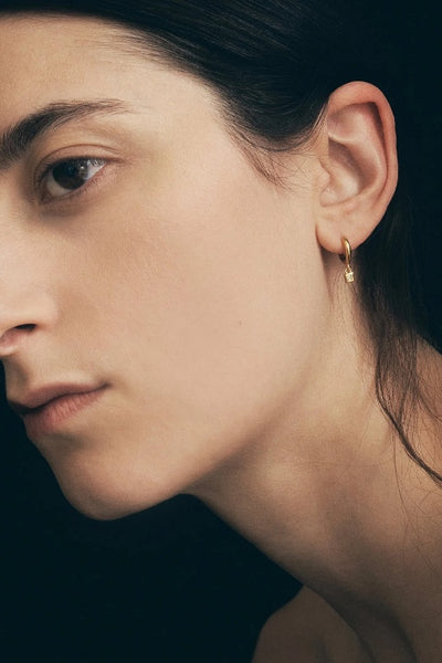 TEMPLE OF THE SUN - HEBE HUGGIE EARRINGS - GOLD - PERTH STOCKIST