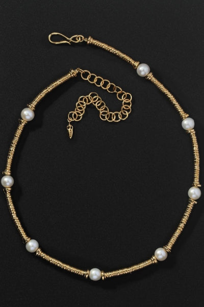 TEMPLE OF THE SUN - OLYMPIA PEARL NECKLACE - GOLD - PERTH STOCKIST - AUSTRALIAN STOCKIST - WA STOCKIST - AUSTRALIA STOCKIST - AUS STOCKIST - PERTH BOUTIQUE - WA BOUTIQUE - AUS BOUTIQUE - AUSTRALIA BOUTIQUE