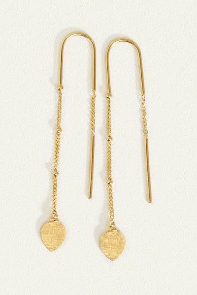 TEMPLE OF THE SUN - HANGING LOTUS EARRINGS - GOLD - PERTH STOCKIST