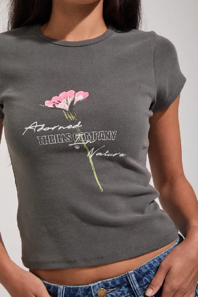 THRILLS - ADORNED IN NATURE CLUB TEE - MERCH BLACK - PERTH STOCKIST - AUSTRALIAN STOCKIST - WA STOCKIST - AUSTRALIA STOCKIST - AUS STOCKIST - PERTH BOUTIQUE - WA BOUTIQUE - AUS BOUTIQUE - AUSTRALIA BOUTIQUE