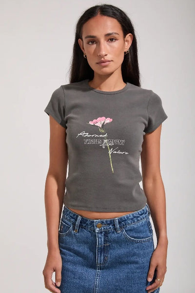 THRILLS - ADORNED IN NATURE CLUB TEE - MERCH BLACK - PERTH STOCKIST - AUSTRALIAN STOCKIST - WA STOCKIST - AUSTRALIA STOCKIST - AUS STOCKIST - PERTH BOUTIQUE - WA BOUTIQUE - AUS BOUTIQUE - AUSTRALIA BOUTIQUE