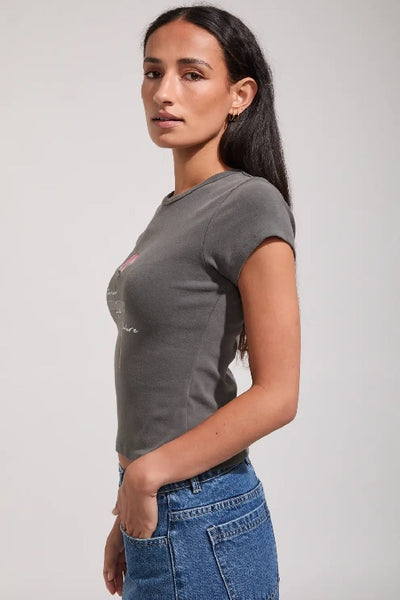 THRILLS - ADORNED IN NATURE CLUB TEE - MERCH BLACK - PERTH STOCKIST - AUSTRALIAN STOCKIST - WA STOCKIST - AUSTRALIA STOCKIST - AUS STOCKIST - PERTH BOUTIQUE - WA BOUTIQUE - AUS BOUTIQUE - AUSTRALIA BOUTIQUE