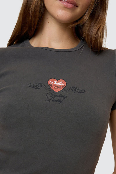 THRILLS - FEELING LUCKY CLUB TEE - MERCH BLACK - PERTH BOUTIQUE - AUSTRALIAN BOUTIQUE - WA BOUTIQUE - INTERNATIONAL SHIPPING - USA SHIPPING - PERTH STORES - PERTH STORE - AUSTRALIA - WA - WESTER AUSTRALIA - WOMENS FASHION - FASHION - CLOTHING - WA STOCKIST - PERTH STOCKIST - AUSTRALIAN STOCKIST - STOCKIST