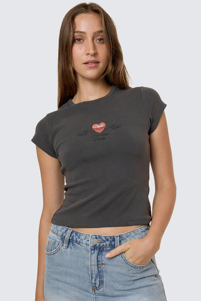 THRILLS - FEELING LUCKY CLUB TEE - MERCH BLACK - PERTH BOUTIQUE - AUSTRALIAN BOUTIQUE - WA BOUTIQUE - INTERNATIONAL SHIPPING - USA SHIPPING - PERTH STORES - PERTH STORE - AUSTRALIA - WA - WESTER AUSTRALIA - WOMENS FASHION - FASHION - CLOTHING - WA STOCKIST - PERTH STOCKIST - AUSTRALIAN STOCKIST - STOCKIST