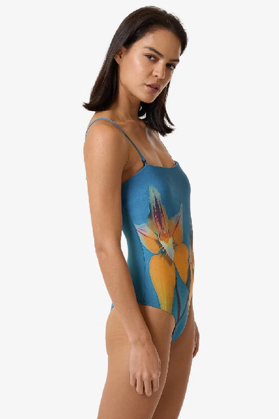 THRILLS - FLOWER SOCIETY STRAPLESS ONE PIECE - STELLA BLUE - PERTH STOCKIST