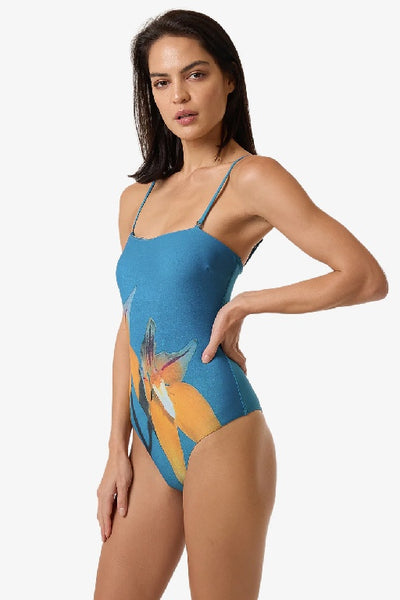 THRILLS - FLOWER SOCIETY STRAPLESS ONE PIECE - STELLA BLUE - PERTH STOCKIST