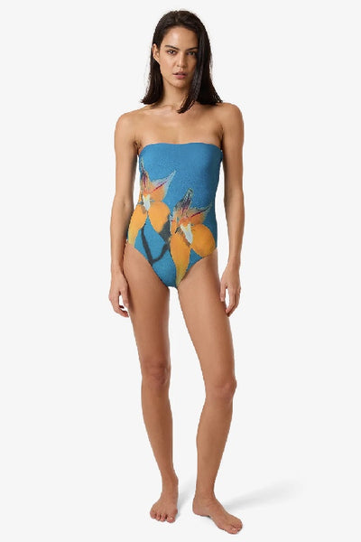 THRILLS - FLOWER SOCIETY STRAPLESS ONE PIECE - STELLA BLUE - PERTH - STOCKIST