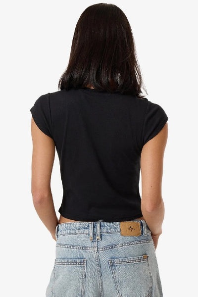 THRILLS - FUNDAMENTAL CLUB TEE - WASHED BLACK - PERTH STOCKIST