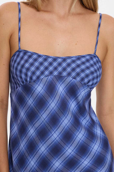 THRILLS - HIGH SPEED CHECK MINI DRESS - GUARDIAN NAVY - PERTH BOUTIQUE - AUSTRALIAN BOUTIQUE - WA BOUTIQUE - INTERNATIONAL SHIPPING - USA SHIPPING - PERTH STORES - PERTH STORE - AUSTRALIA - WA - WESTER AUSTRALIA - WOMENS FASHION - FASHION - CLOTHING - WA STOCKIST - PERTH STOCKIST - AUSTRALIAN STOCKIST - STOCKIST