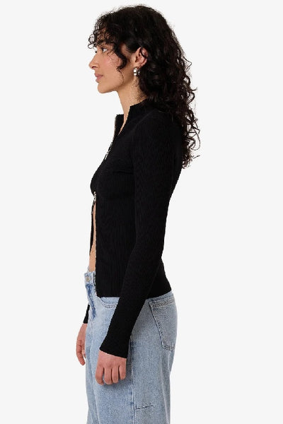 THRILLS - MARITA KNIT CARDIGAN - BLACK - PERTH STOCKIST - AUSTRALIAN STOCKIST - WA STOCKIST - AUSTRALIA STOCKIST - AUS STOCKIST - PERTH BOUTIQUE - WA BOUTIQUE - AUS BOUTIQUE - AUSTRALIA BOUTIQUE