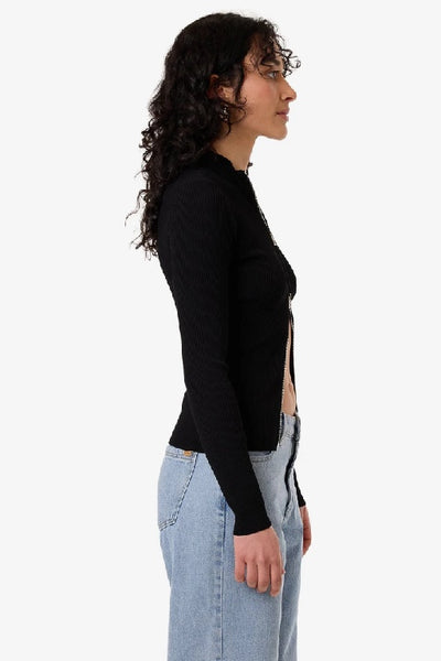 THRILLS - MARITA KNIT CARDIGAN - BLACK - PERTH STOCKIST - AUSTRALIAN STOCKIST - WA STOCKIST - AUSTRALIA STOCKIST - AUS STOCKIST - PERTH BOUTIQUE - WA BOUTIQUE - AUS BOUTIQUE - AUSTRALIA BOUTIQUE